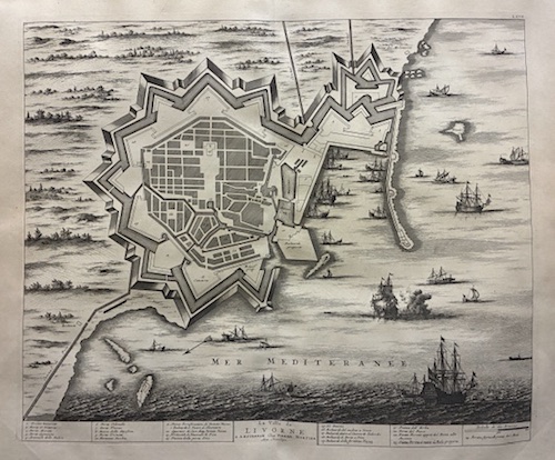 Mortier Pierre (1661-1711) La Ville de Livorne 1704 Amsterdam 